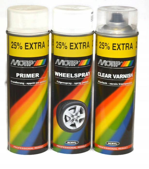 

Motip Zestaw Do Felg Biały Lakier Podkład Klar