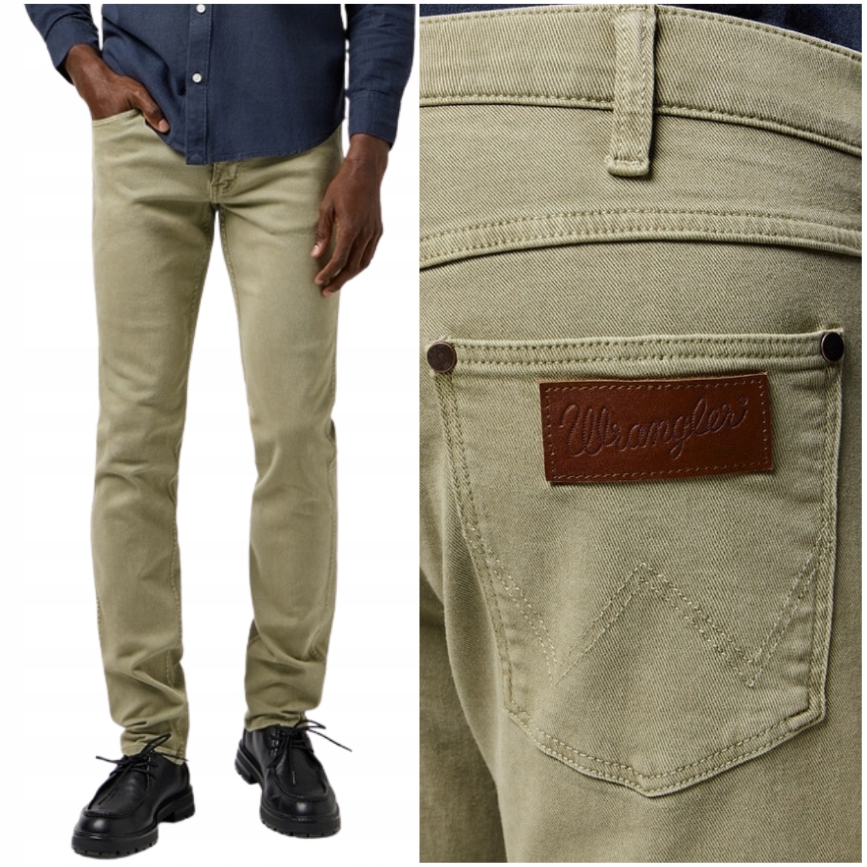 Wrangler River regular tapered Tea klasické látkové kalhoty W32 L32