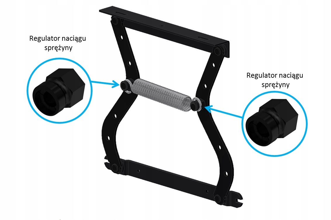 Podnośnik do sof ottoman z regulacją sprężyny MOS Marka inna