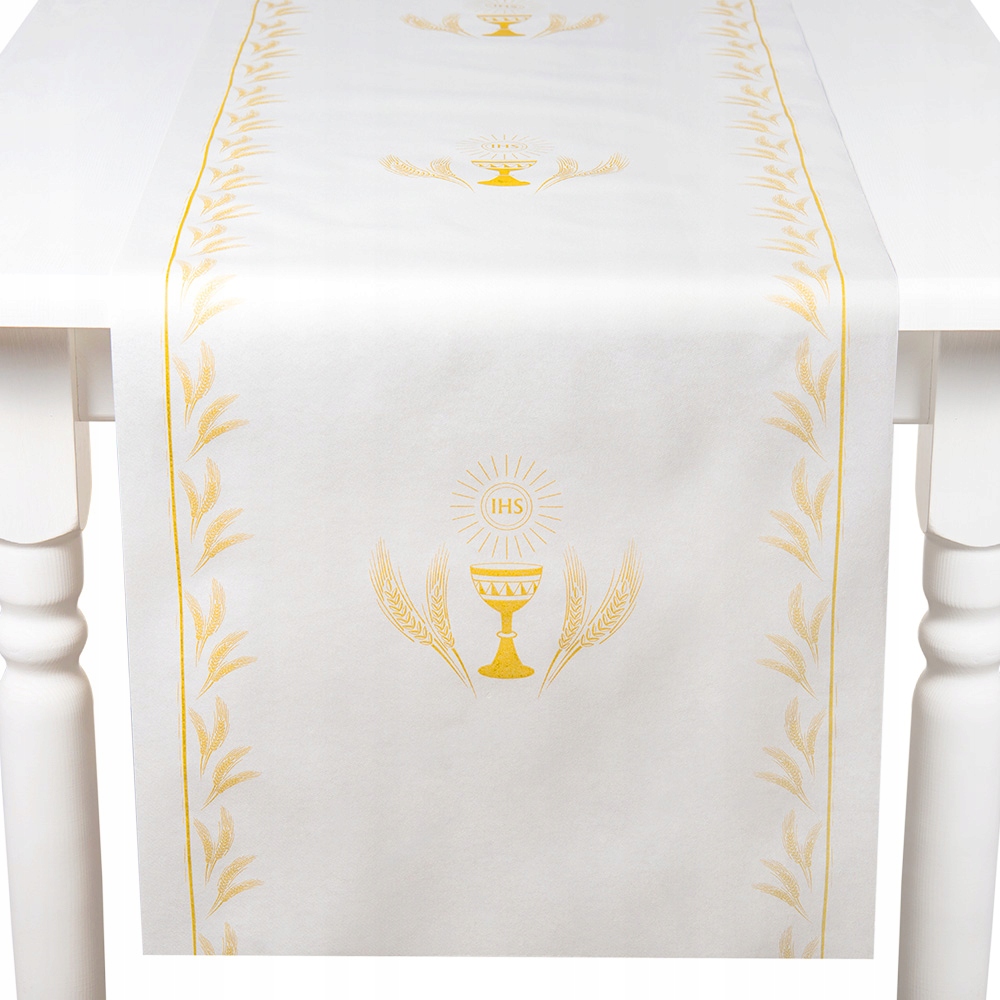 Bieżnik Dekoracyjny Na Stół Komunia Dekoracja Stołu Komunia Święta 4,8m Stan opakowania oryginalne