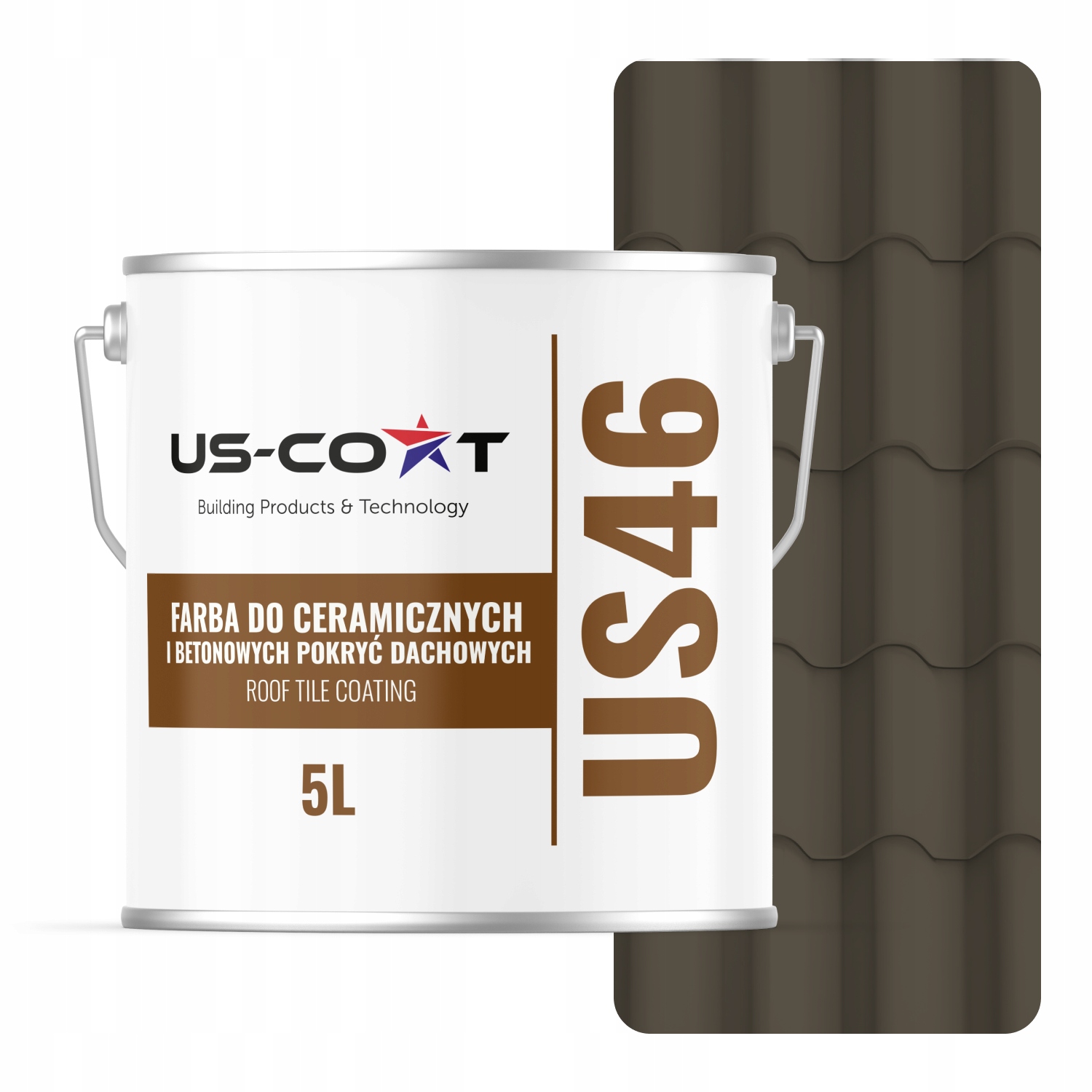 Farba Na Strechu Keramických Krytín Farba Šedohnedá Ral 7013 5 L Lesk