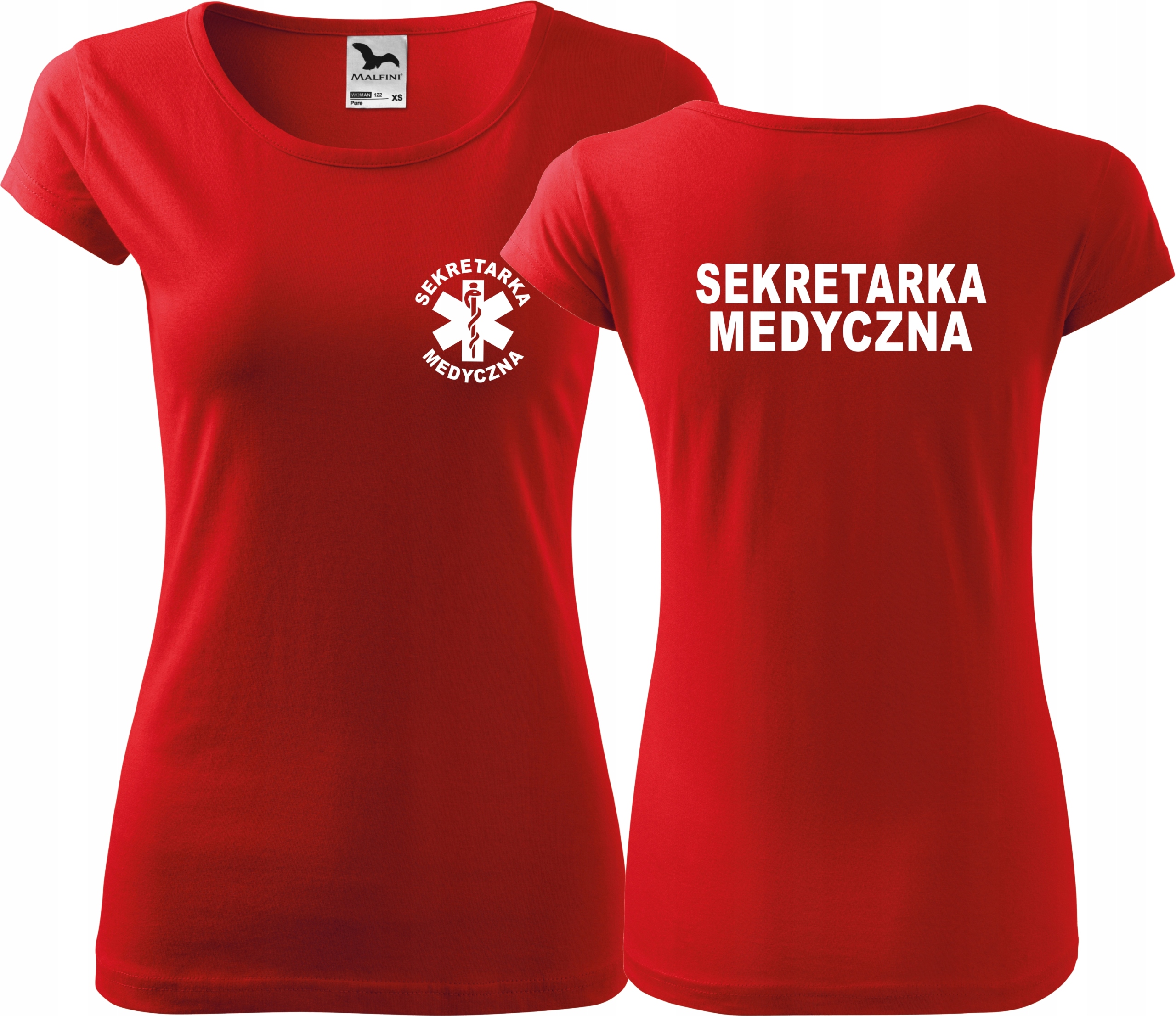 

Koszulka medyczna Pure nadruk Sekretarka Medyczna