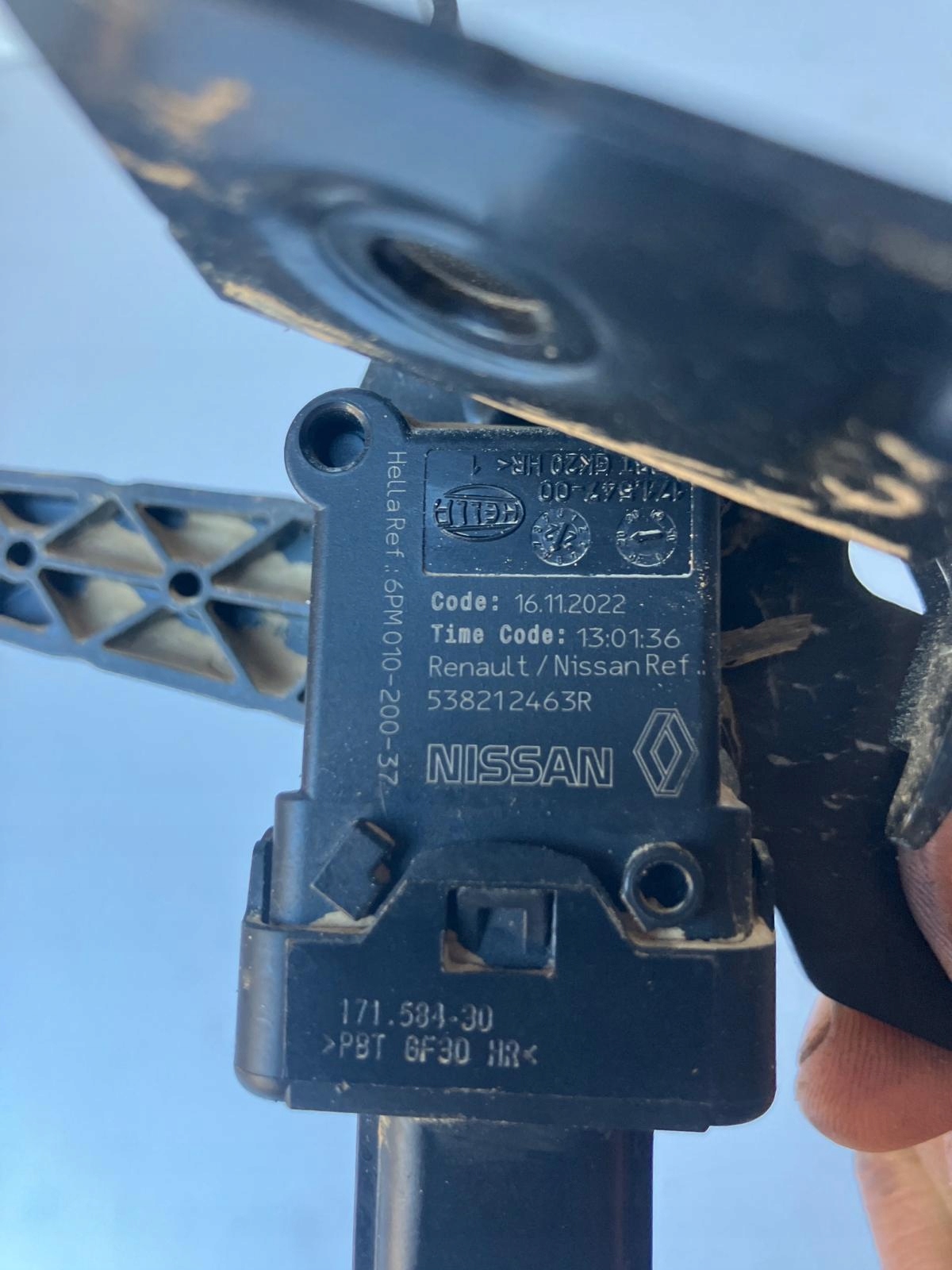 Sensor POZIOMOWANIA RENAULT MEGANE V E-TECH 538212463R heck