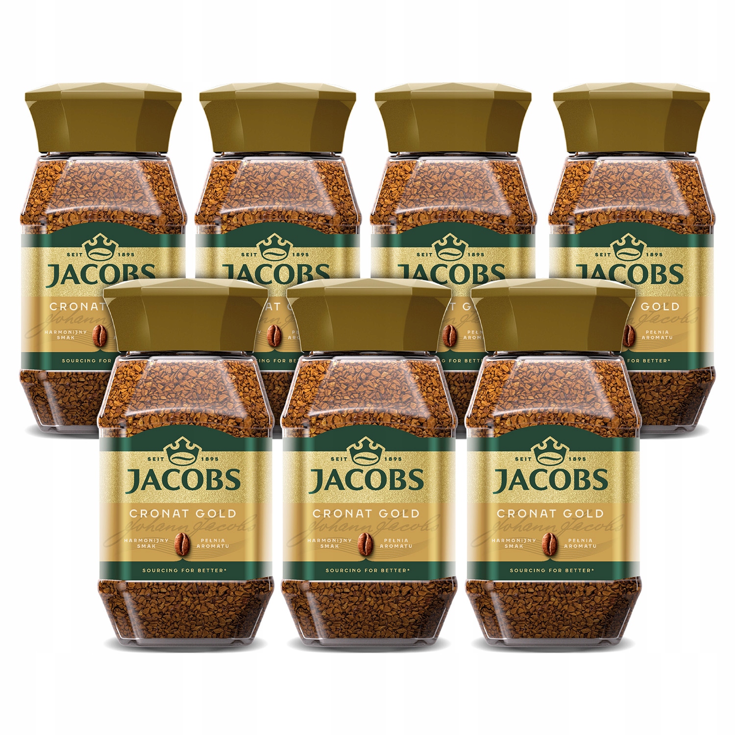 Kawa rozpuszczalna Jacobs Cronat Gold 7x 200g zestaw