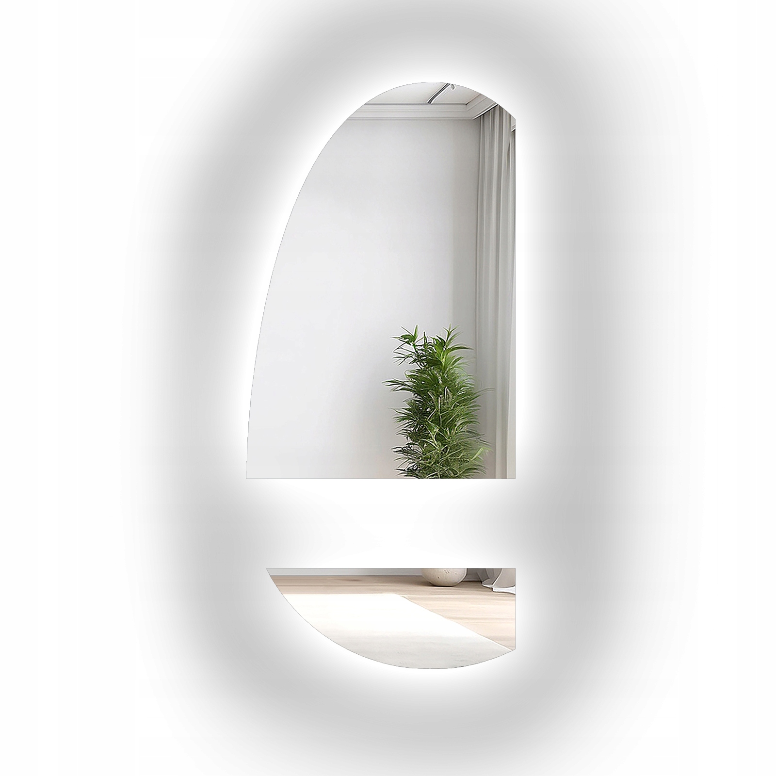 Zrcadlo Turmalín Ve Dvou Částech s Led podsvícením 74x160