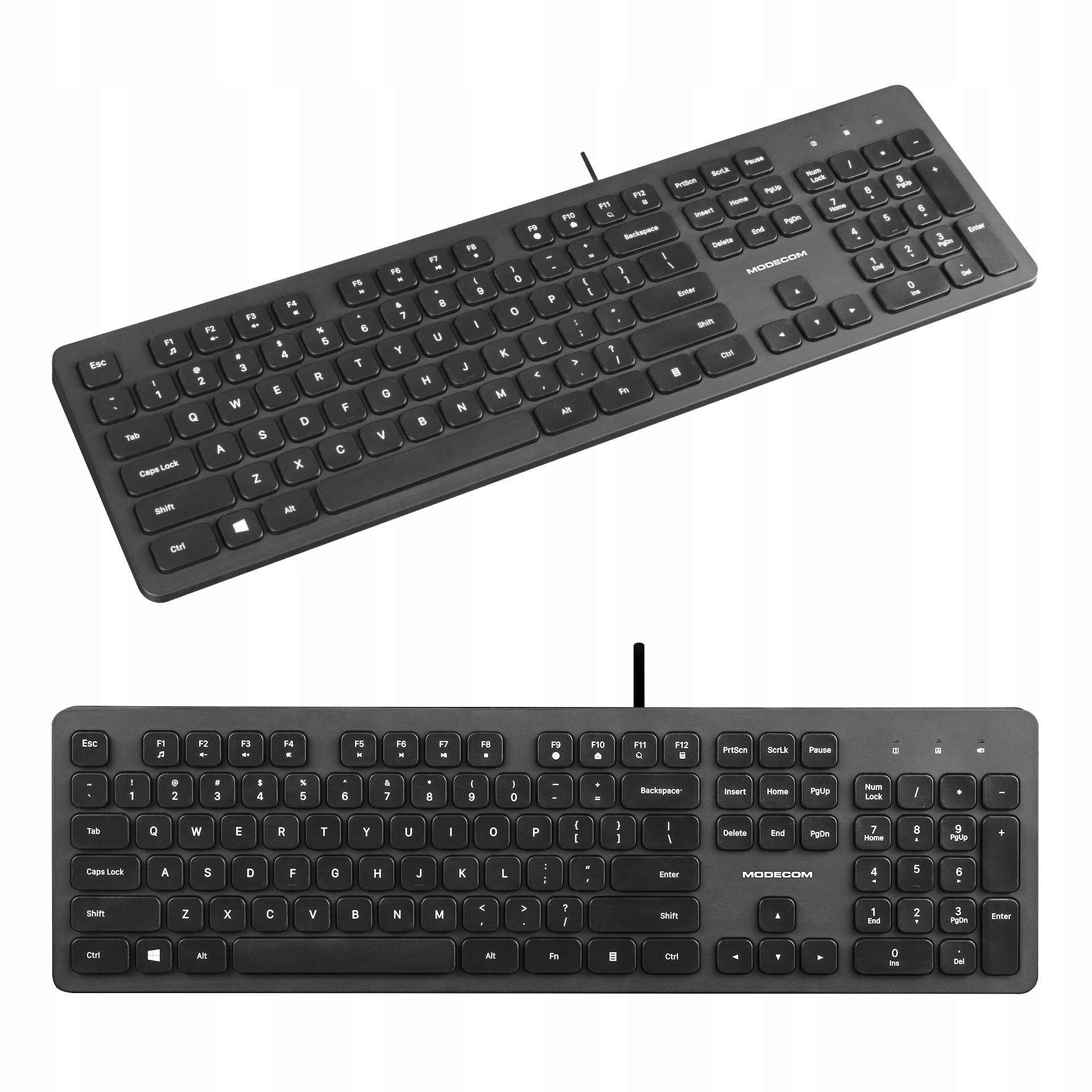 Usb kabelová klávesnice Modecom MC-5200U nůžková jako u notebooku, tichá