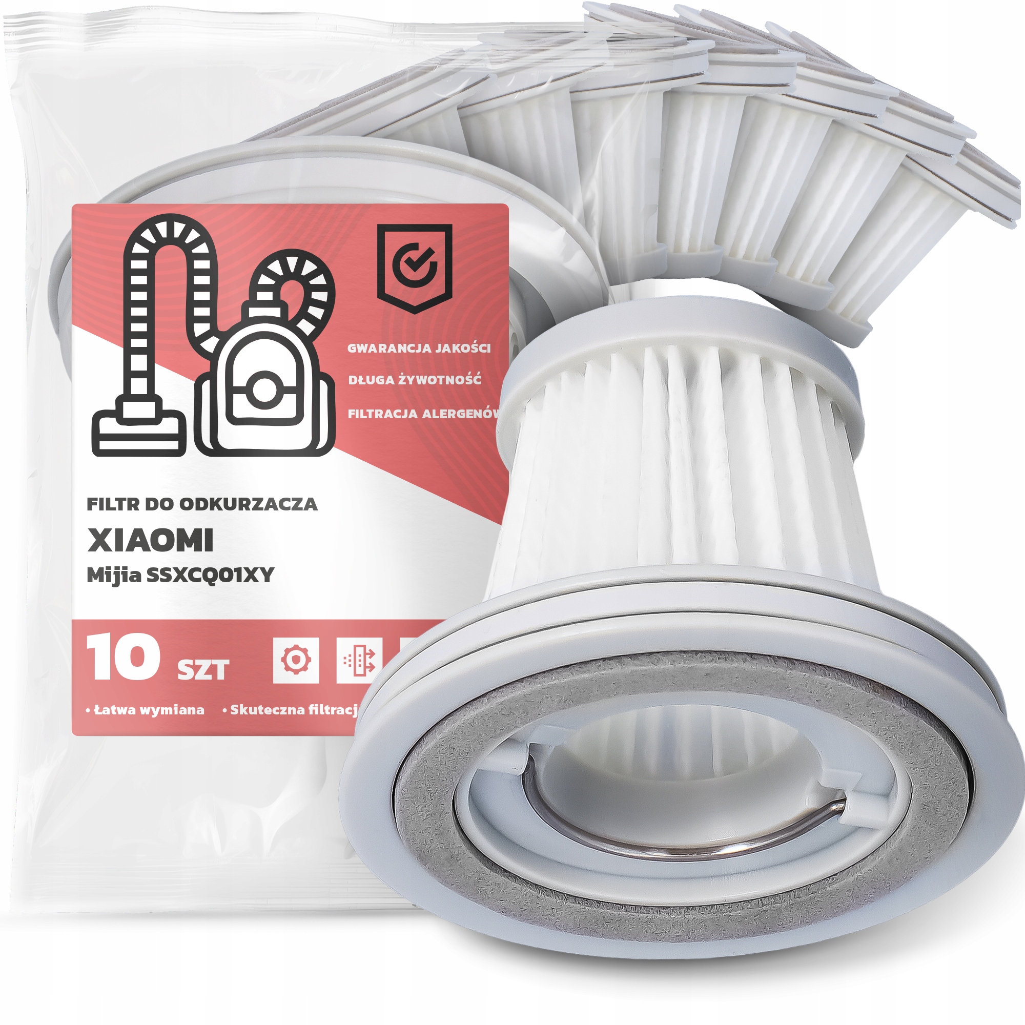 10x Filtr do Vysavače Xiaomi Mijia SSXCQ01XY Vzduchový Hepa Filtr Em-w