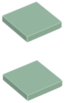 

Lego Płytka Tile 2x2 Sand Green 3068b 6133896 2szt