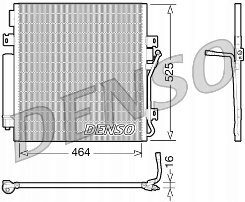 Denso DCN06011 конденсатор, радиатор кондиционера