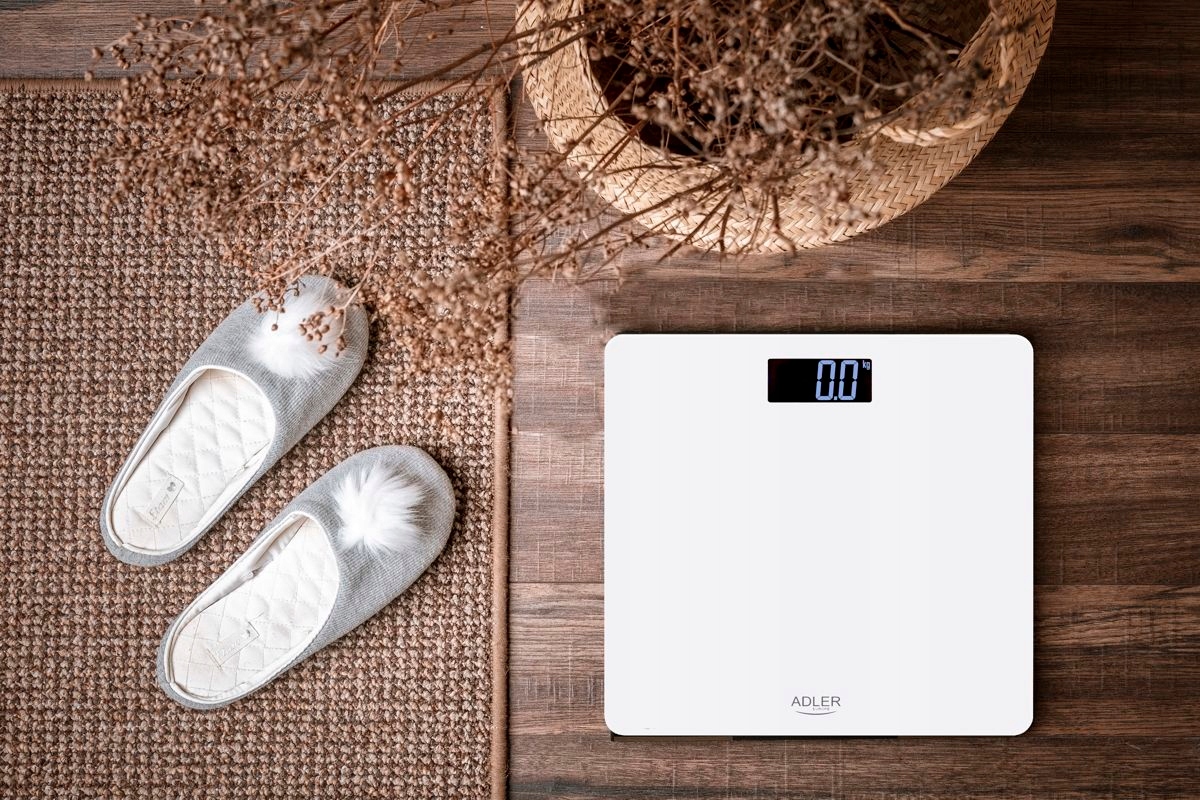 Waga Łazienkowa AD 8157 White 150 kg Szkło Hartowane LCD