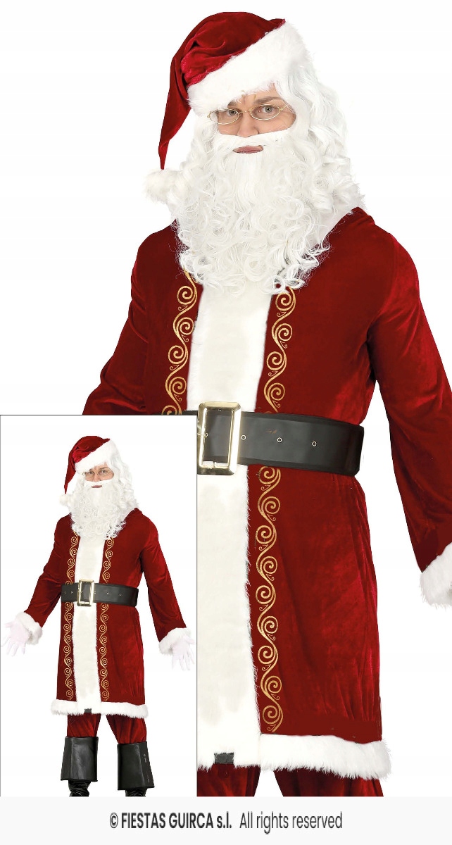 Kostým Clause zlatý, vánoční, XL