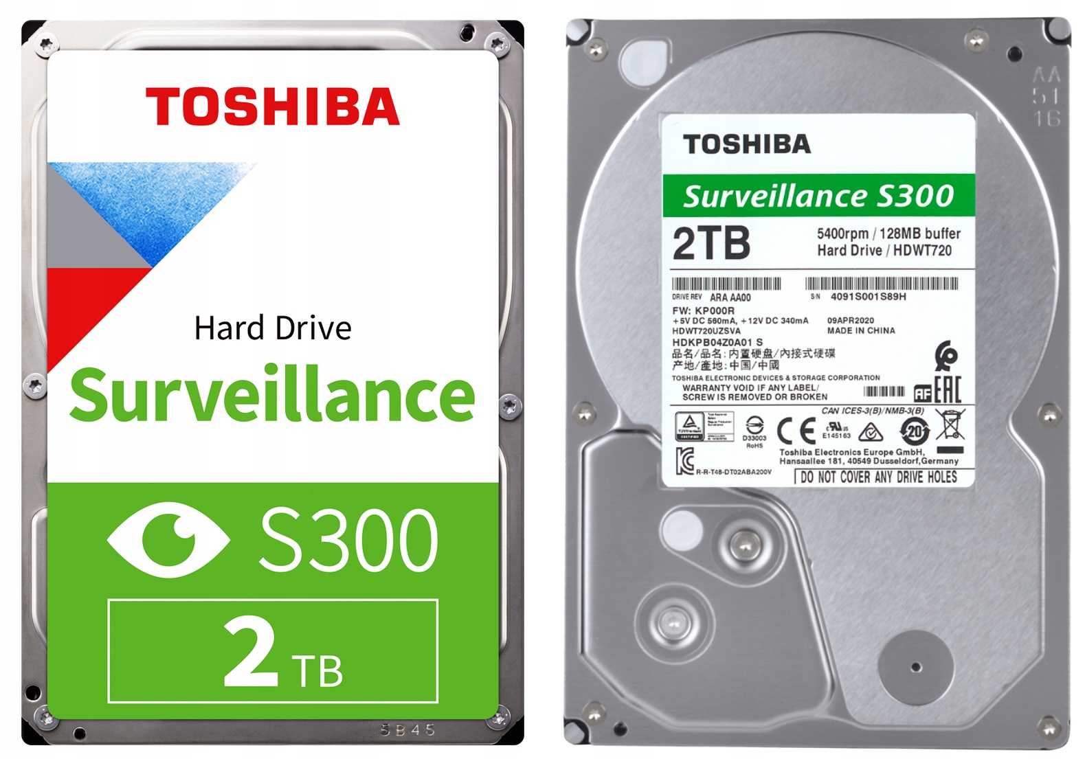 

Dysk twardy Toshiba S300 2TB Surveillance do Cctv
