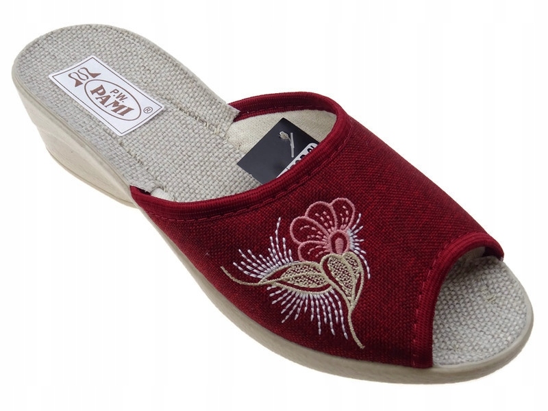 

Pantofle kapcie Lniane Pami 040 bordowe 40
