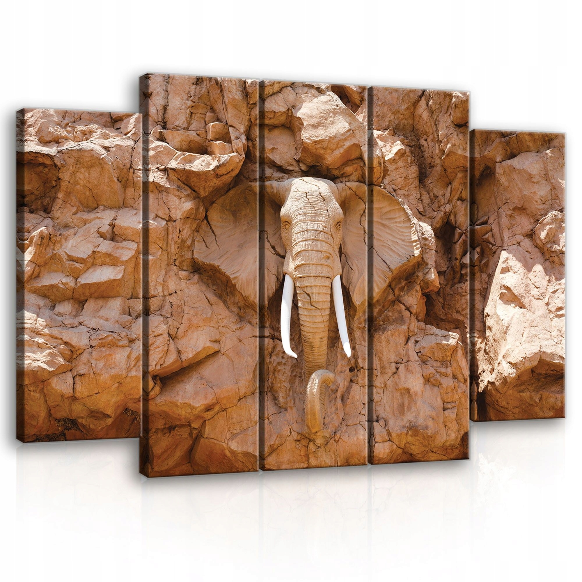 Obraz 150x100 Slon v skale kamenný slon príroda sila mystika textúra skaly