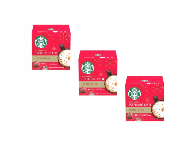 Kapsułki Starbucks Toffee Nut Latte do ekspresu Nescafe Dolce Gusto 3 x 12