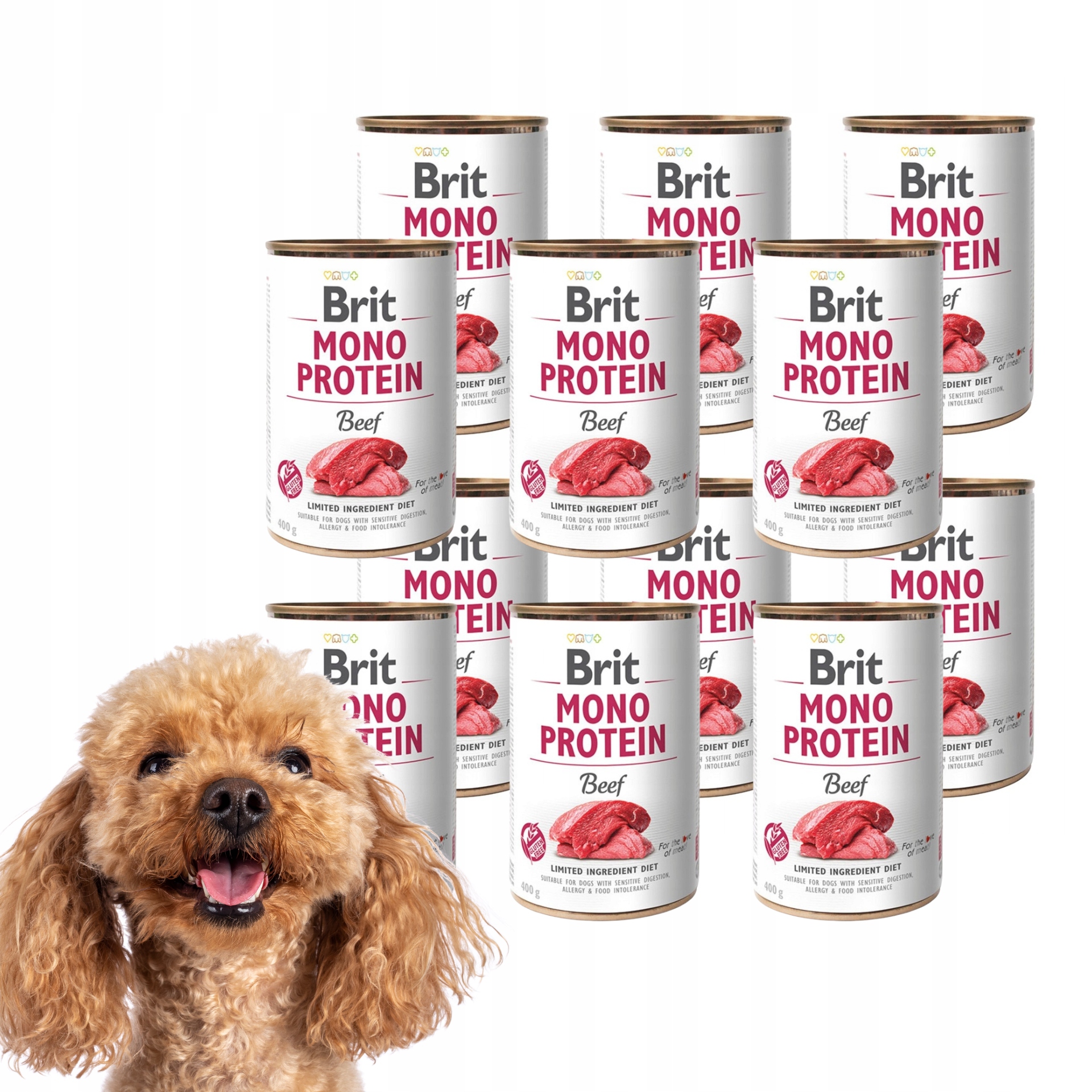 Mokra Karma dla Psa Brit Care Mono Protein Z Wołowiną 400g*12szt