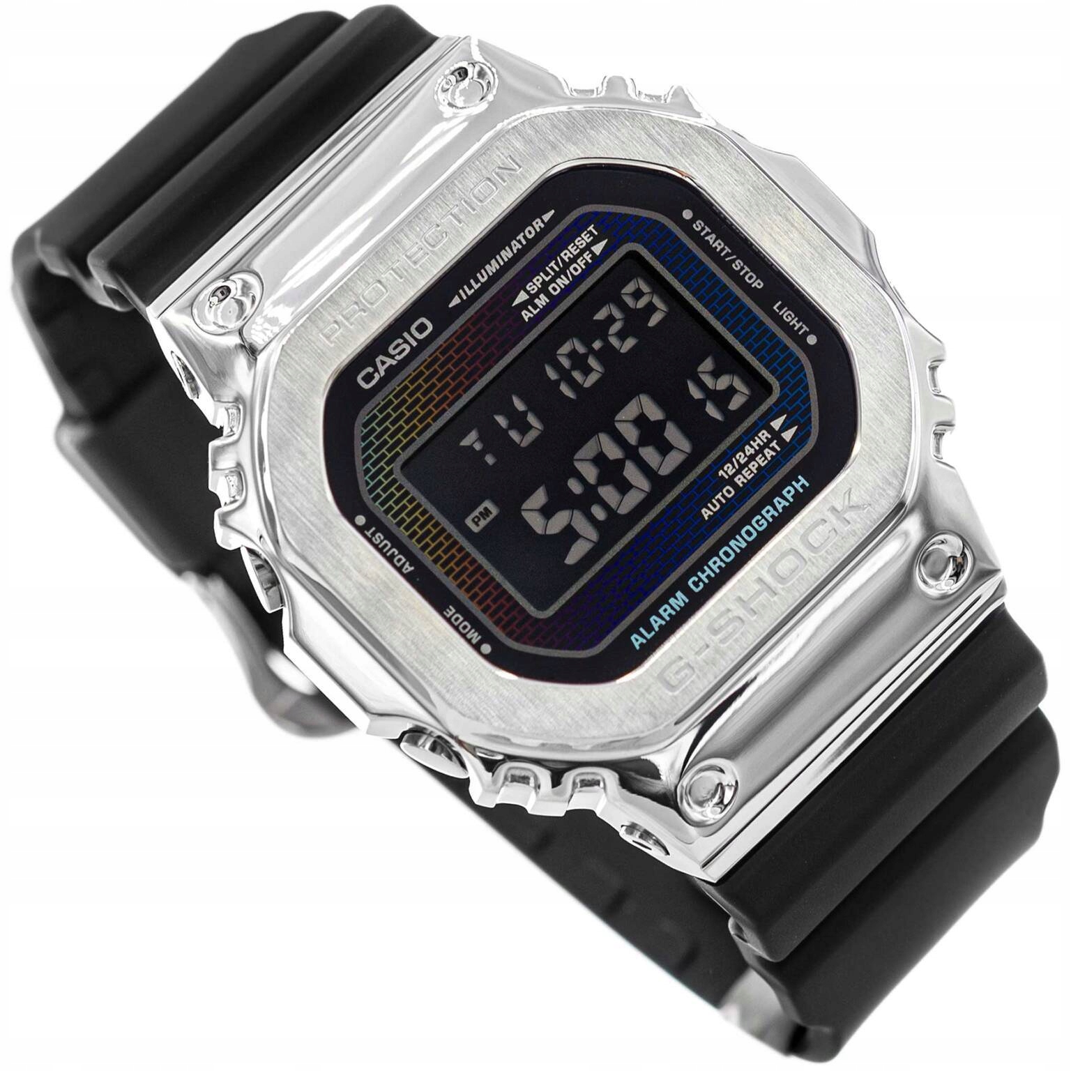 Pánské Hodinky Casio GM-5600RW-1ER Černé S Řemínkem Datumovka Stopky Vodotěsnost 200M