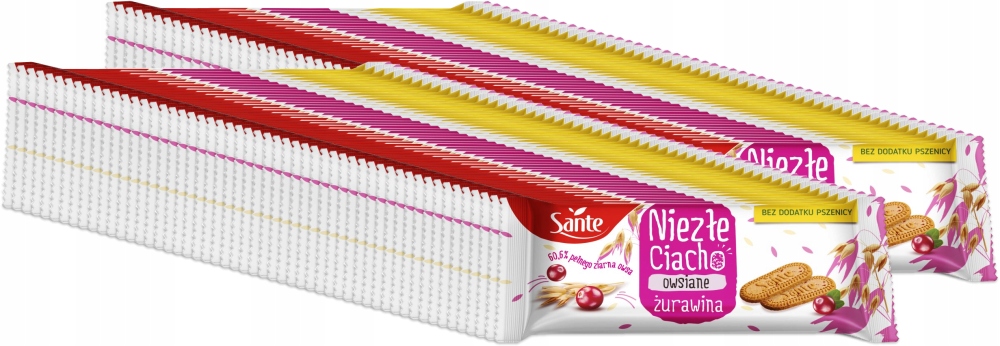 Sante Ciasteczka Owsiane z Żurawiną 2szt 30g x120