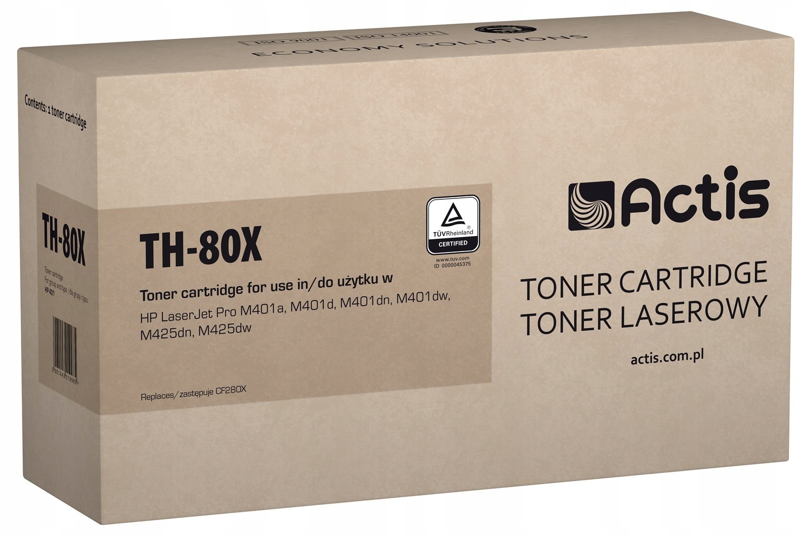 Toner Actis TH-80X (zamiennik Hp 80X CF280X; Standard; 6900 stron; czarny)