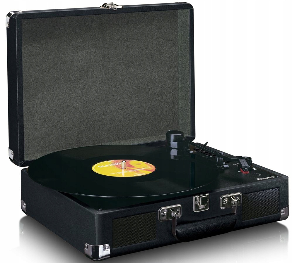 Gramofonová taška Lenco TT-13BK Retro Aux Usb Rec Bluetooth