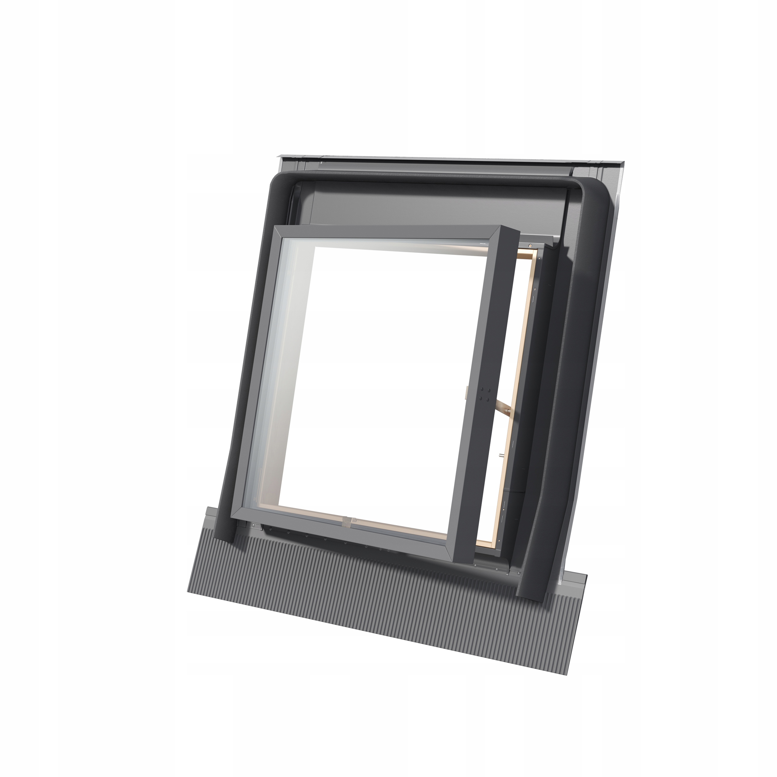 Dwuszybowy Wyłaz Dachowy Fenstro 65x65 Kołnierz
