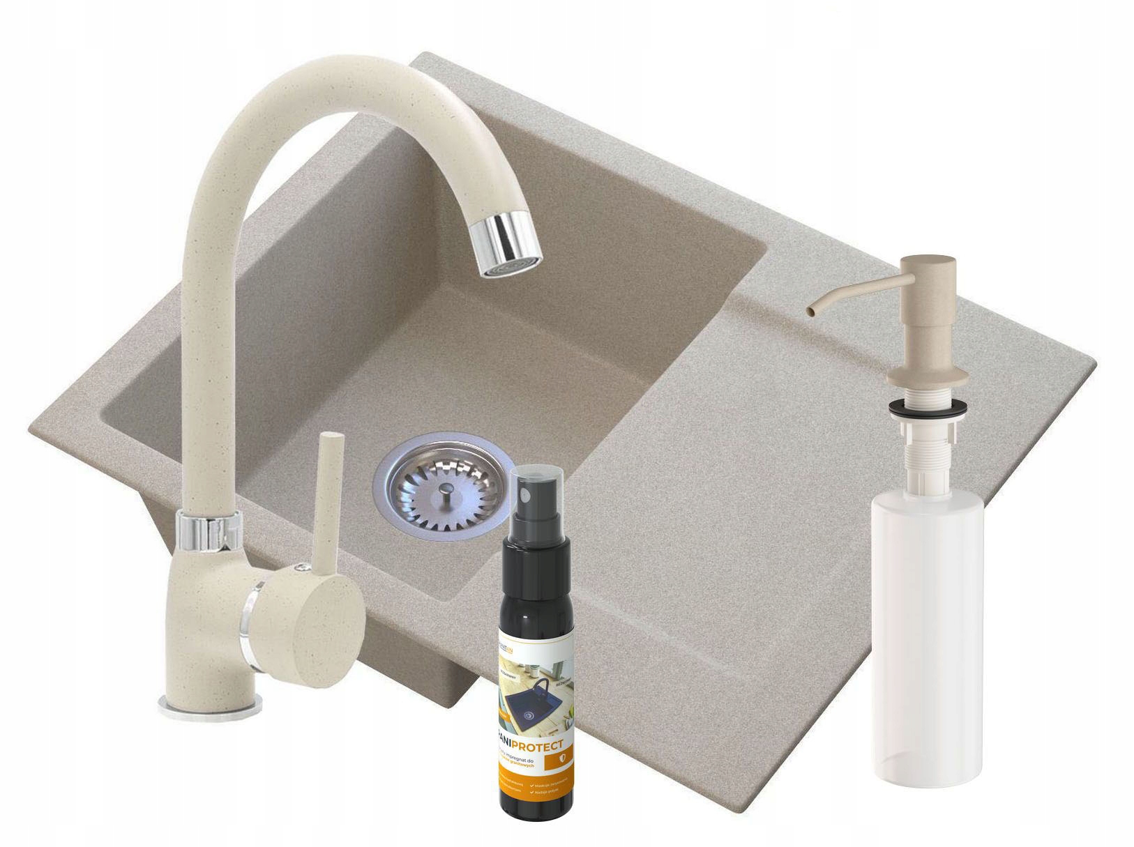 jednokomorový Granitový Dřez Baterie Dozer