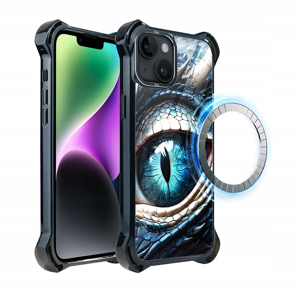 Pouzdro pro iPhone 14 Plus Ibizu DropGuard Ultra s MagSafe, Oko ledového draka