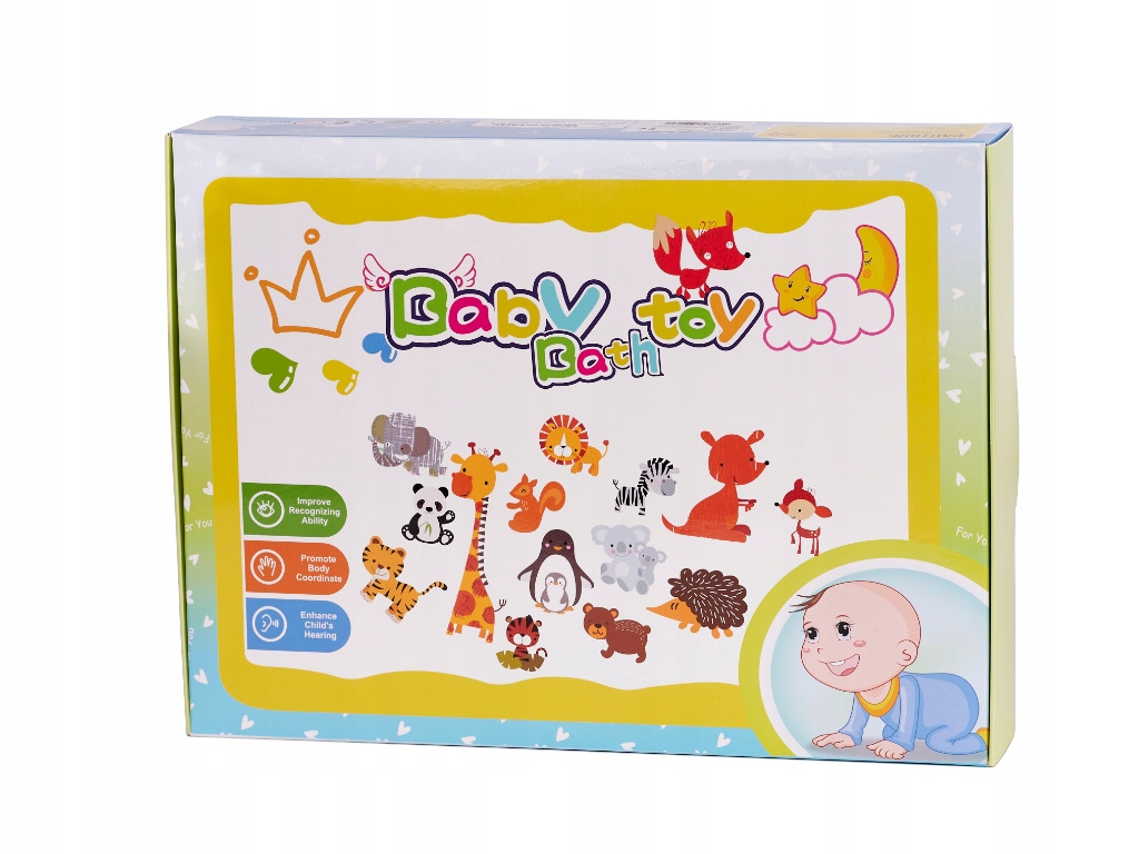 PUZZLE PIANKOWE ZWIERZĄTKA DO KĄPIELI DO WODY WANNY POD PRYSZNIC ZESTAW Materiał pianka