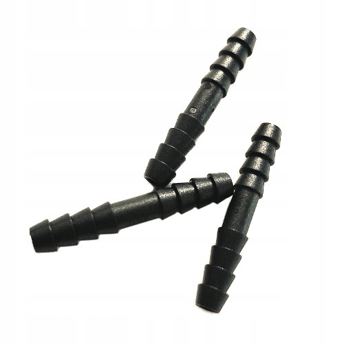 Łącznik wężyka czarny uniwersalny docinany 6mm x3