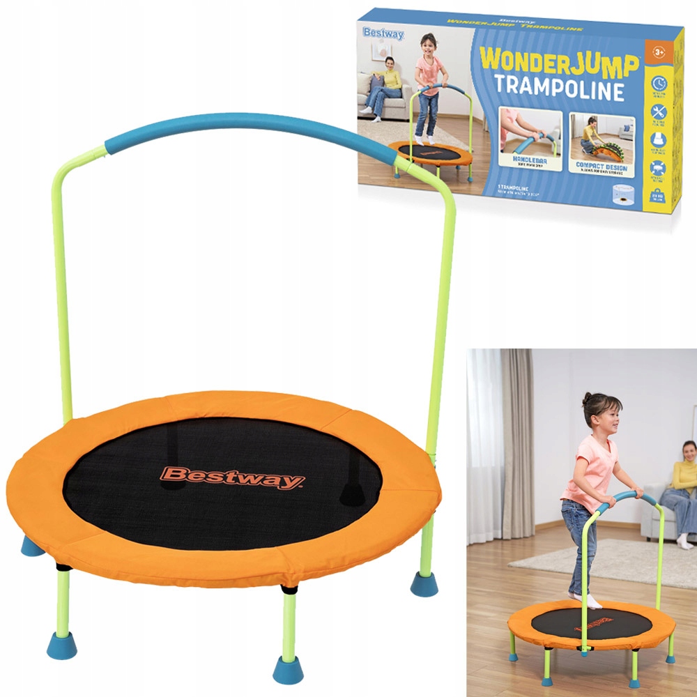Bestway mini trampolina z uchwytem Wonderjump 91x96cm 59100