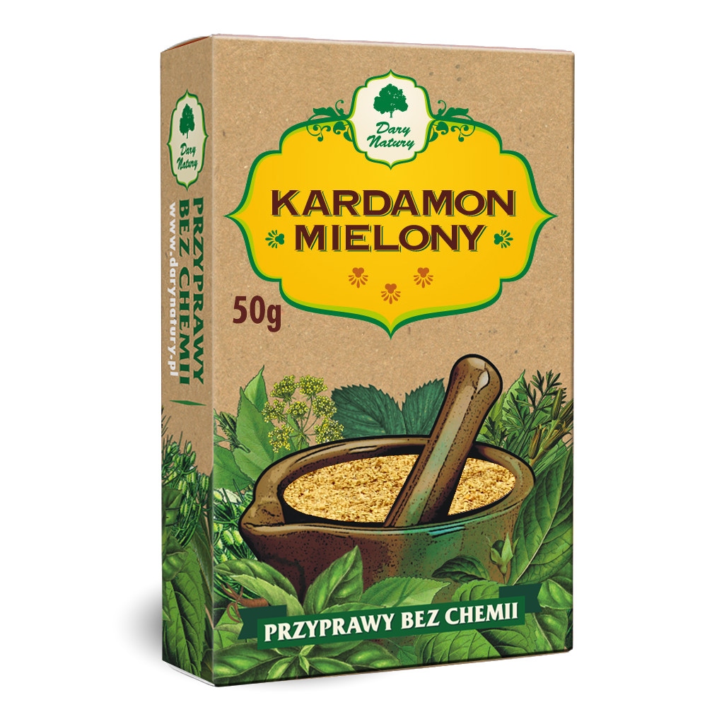 3x Kardamon Mielony 50 g Dary Natury