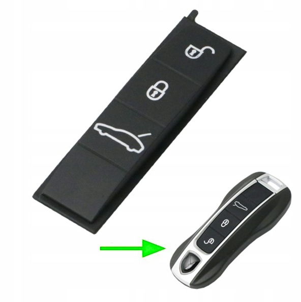Tlačítka Na Klíčku Dálkového Ovládání Porsche 3 Tlačítka Nová Gumová Gumička