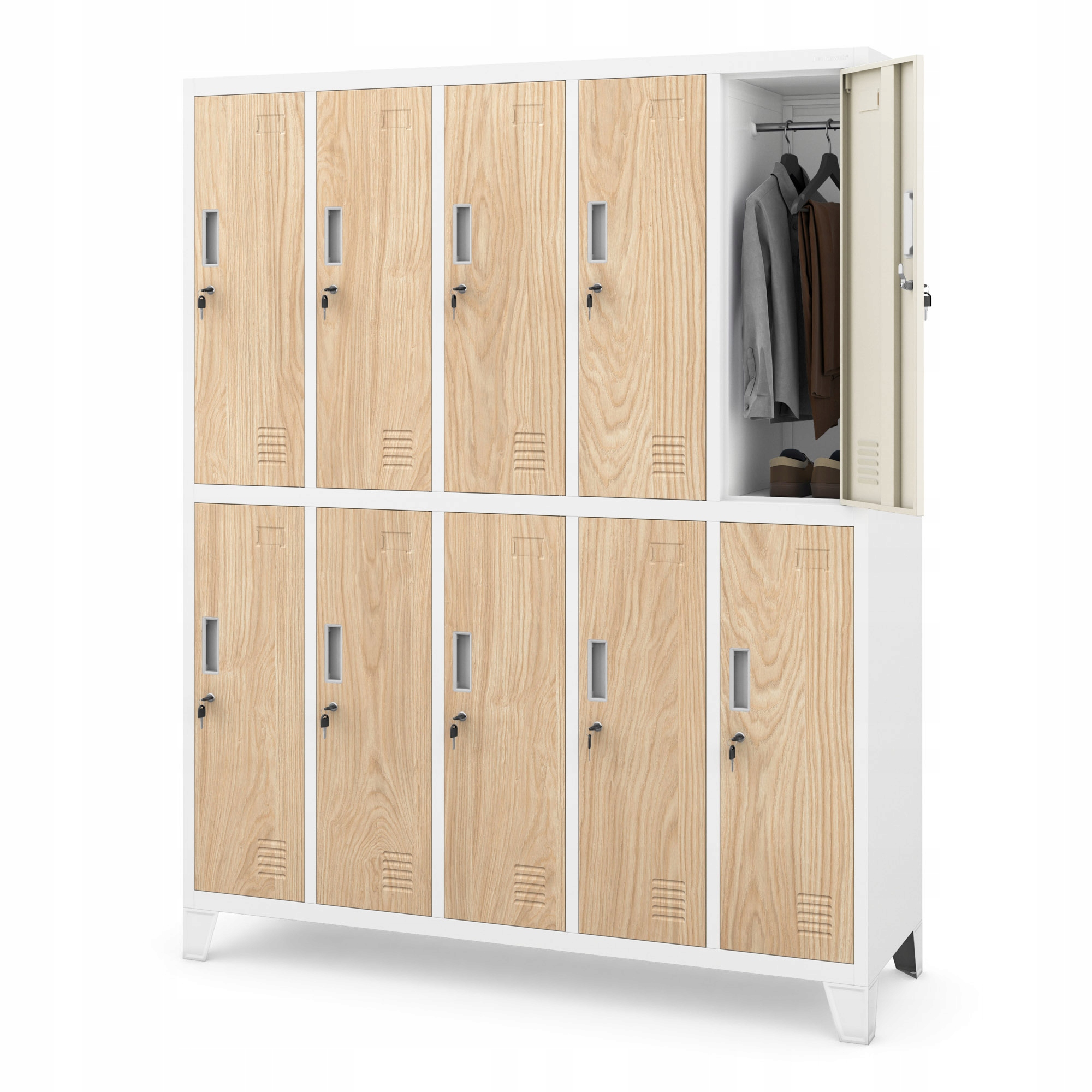 Jan Nowak Skříň do šatny Spa Bartek Eco Design Bílá-Dub Sonoma