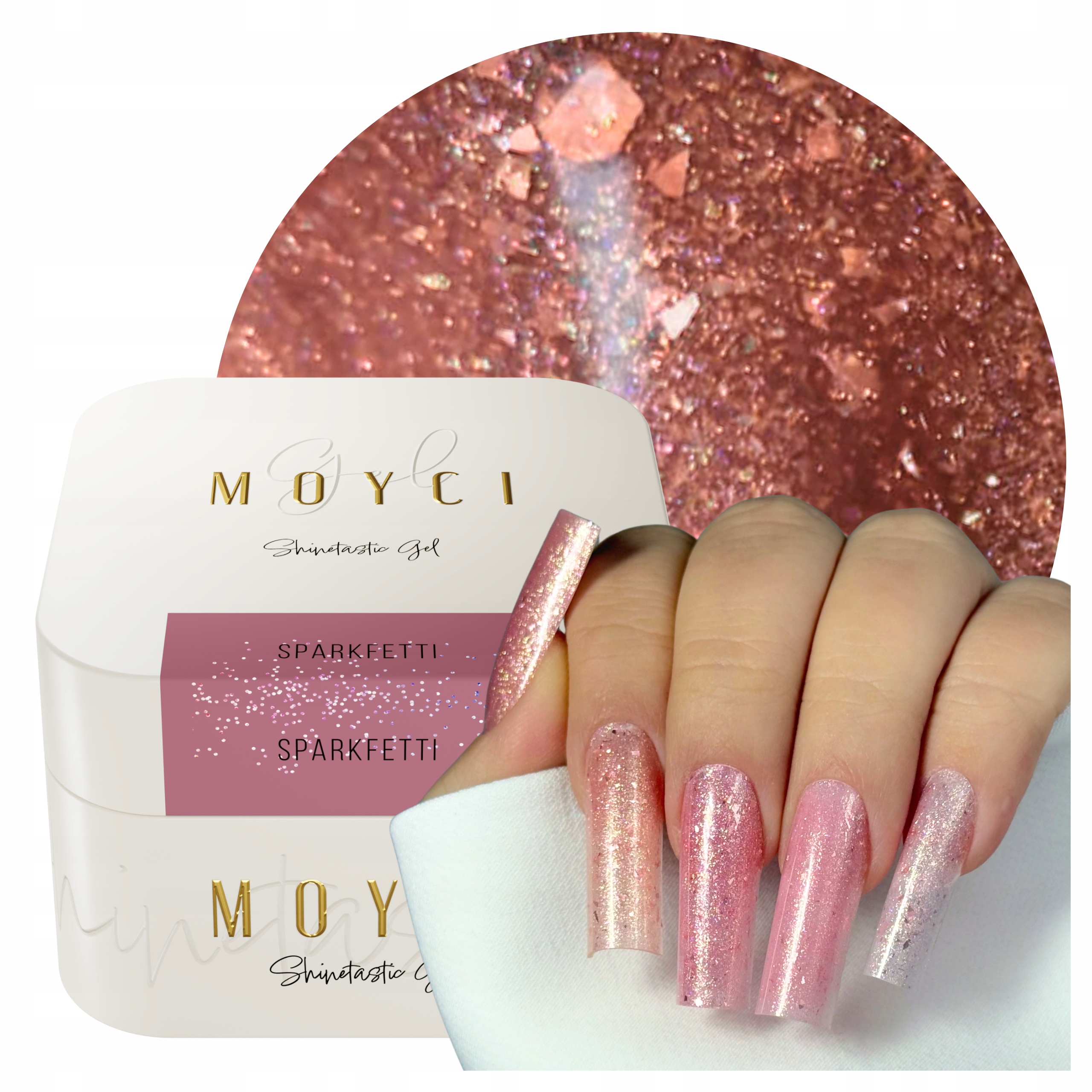 Samopoziomujący Żel Do Paznokci Shinetastic Gel Glitterific