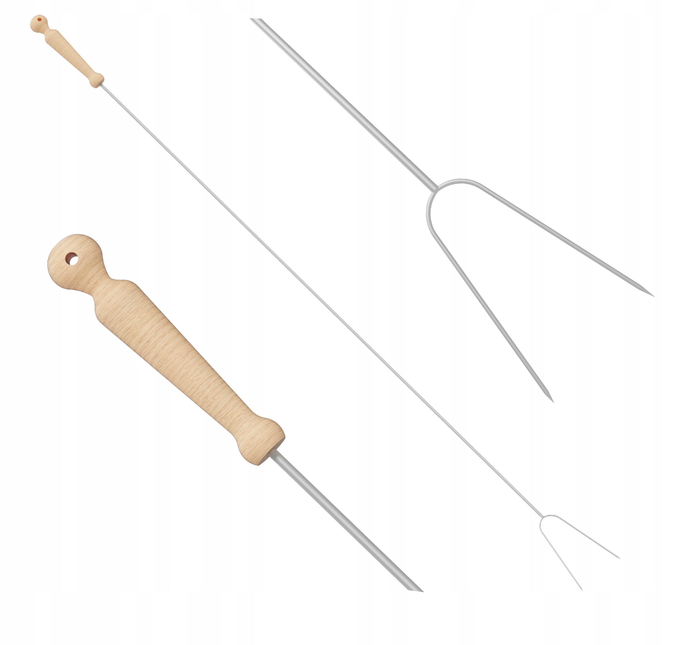 Vidličky Nerezové tyče na oheň pro grilování hůlky vidlička 125 cm 8 ks