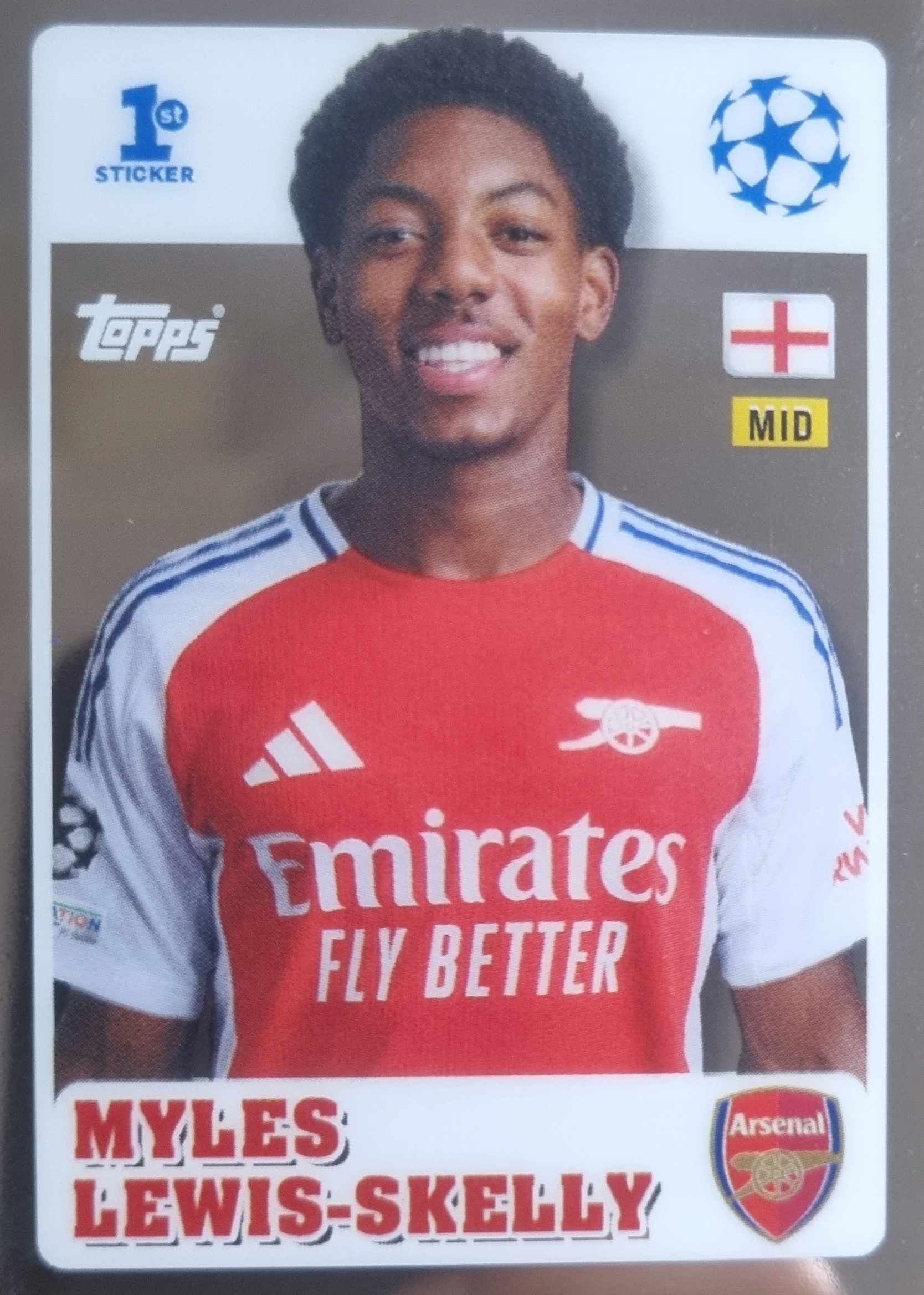 Naklejka Topps Uefa Champions League 2025 Chrome 237 Myles Lewis-skelly