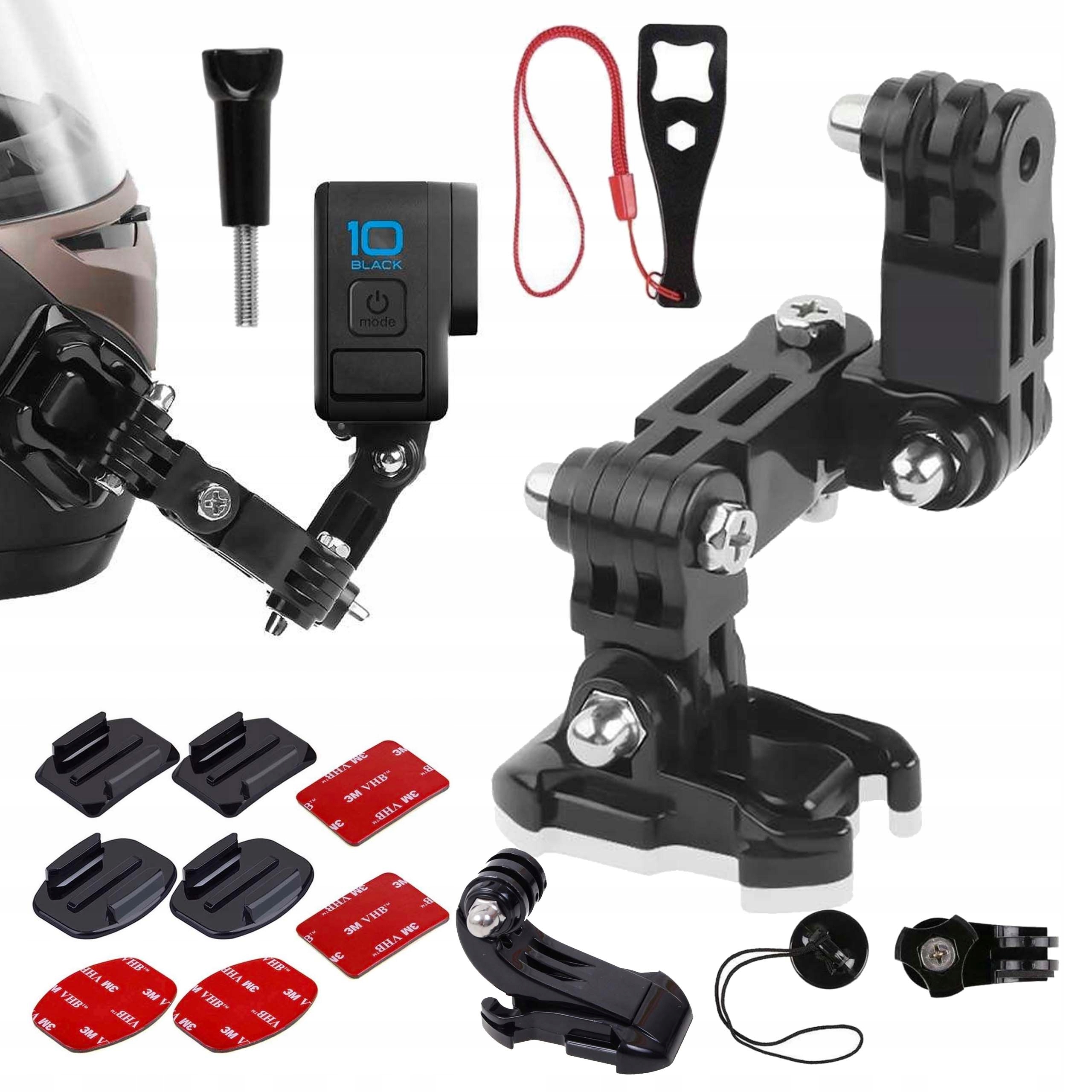 Zestaw Akcesoriów Taśmy 3M Ramię do GoPro 11 10 9 Stan opakowania oryginalne