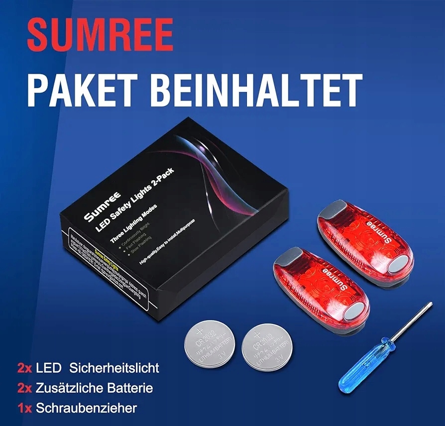 Światło migające LED 2szt czerwone Marka Inna marka