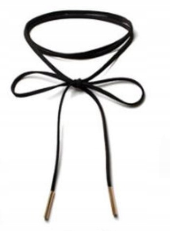 

Choker czarny Naszyjnik na szyję sznurówka Długi