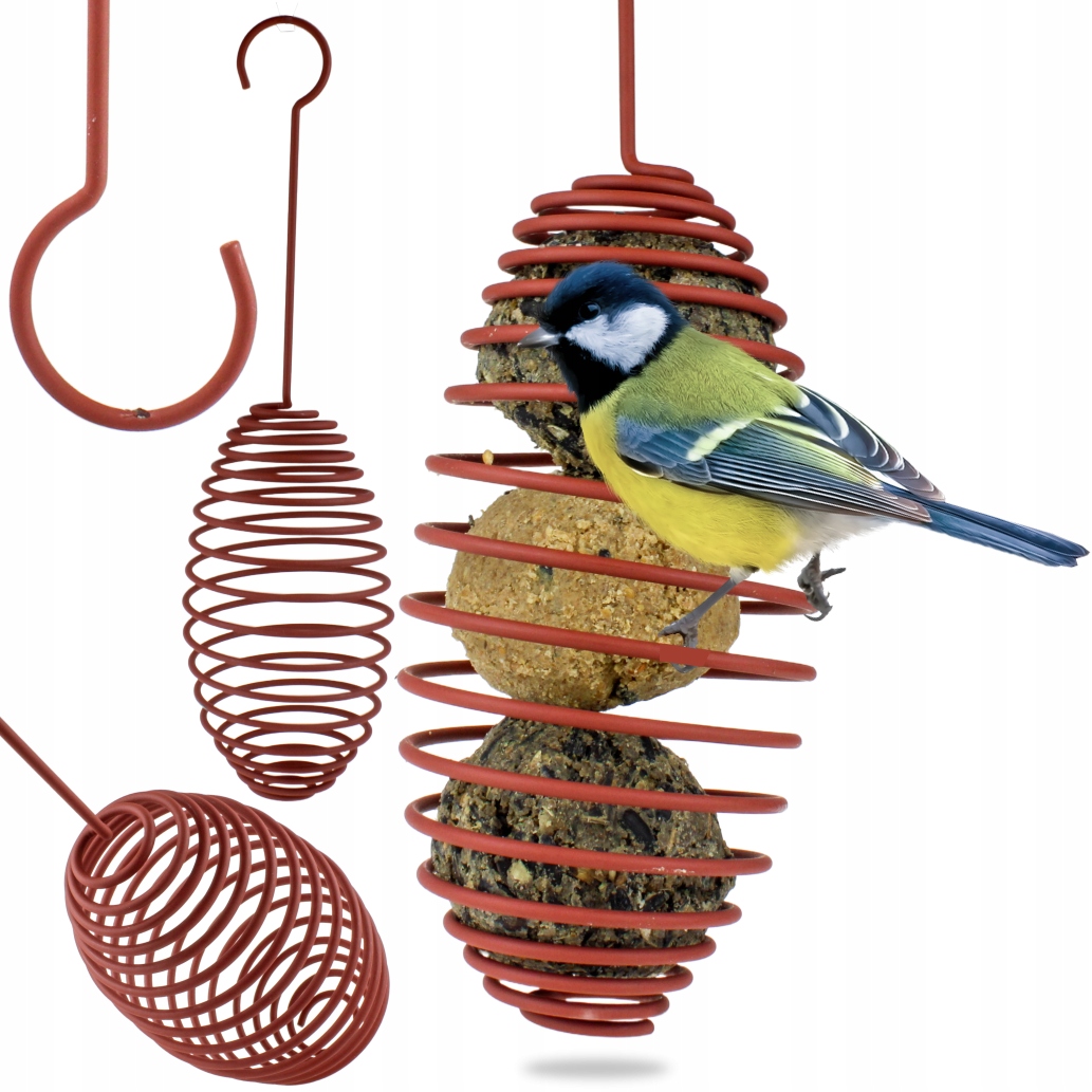 KULE TŁUSZCZOWE KARMA ZE SŁONECZNIK ZIARNO DLA DZIKICH PTAKÓW + KARMNIK Opakowanie plastikowe pudełko