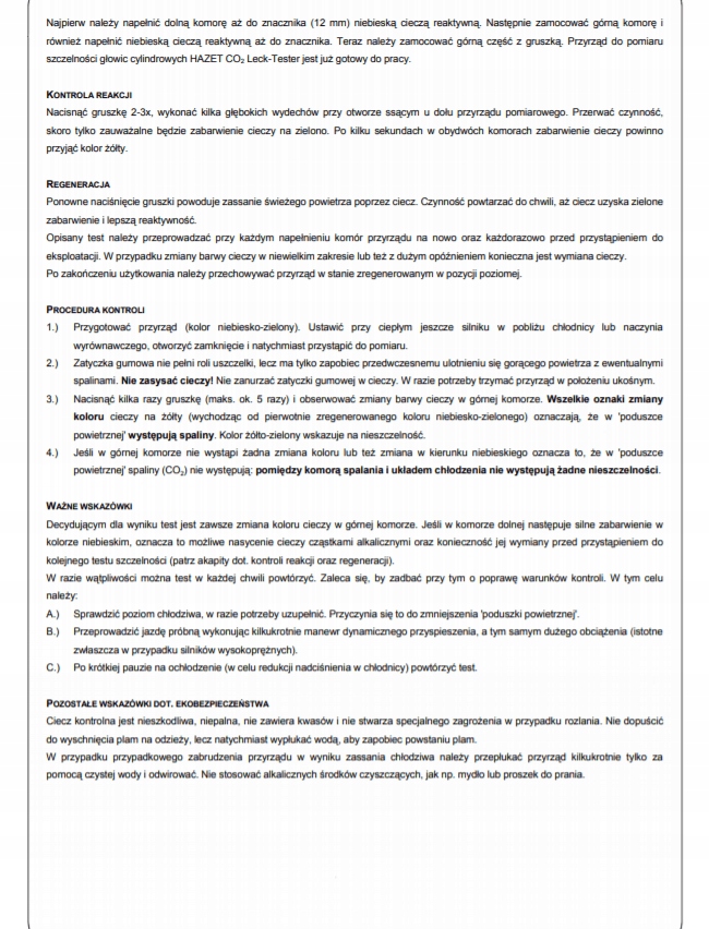 TESTER SZCZELNOŚCI UKŁADU CHŁODZENIA EAN (GTIN) 4000896076192