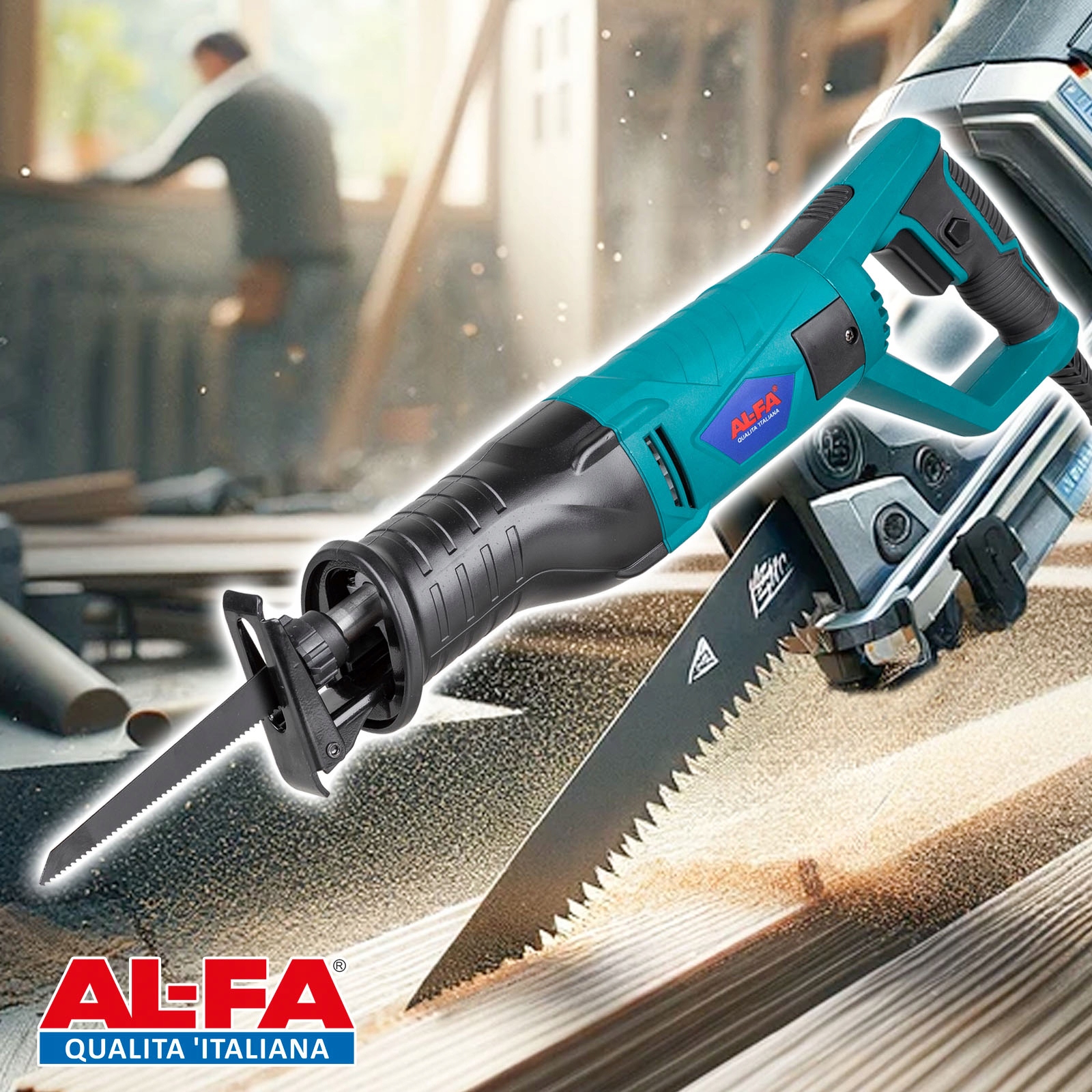 PIŁA SZABLASTA LISI OGON PILARKA WYRZYNARKA MOCNA I STABILNA OBRACANY UCWYT Marka AL-FA