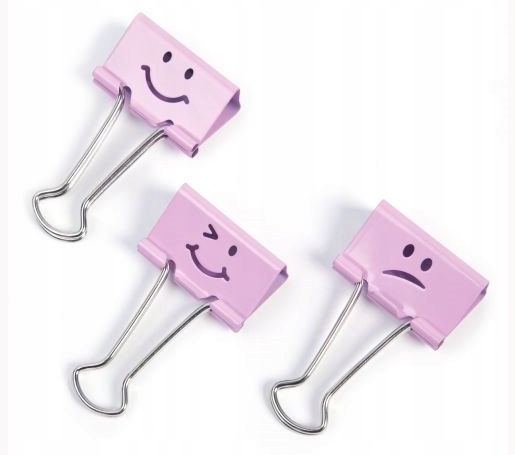 

Klipsy Biurowe 19 mm Emo pudrowy róż Rapesco