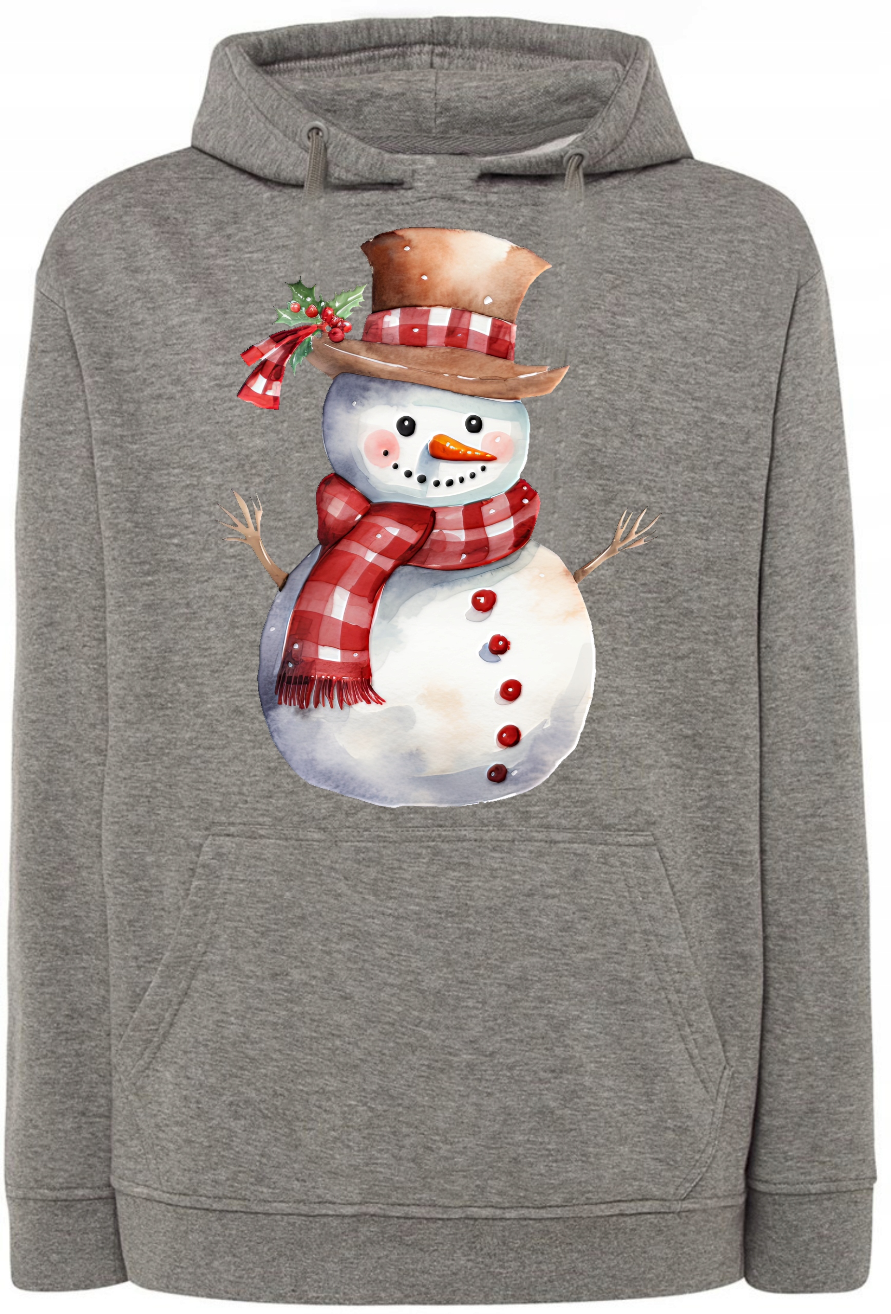 Vánoční Mikina s kapucí Dárek Usměvavý sněhulák r.XXL