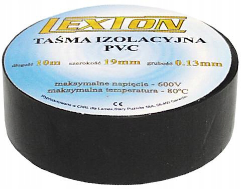 

Taśma izolacyjna Pvc wodoodporna czarna 19x10m