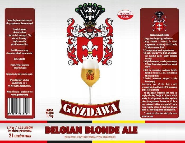 Levně Gozdawa – Belgian Blonde Ale 1,7 kg