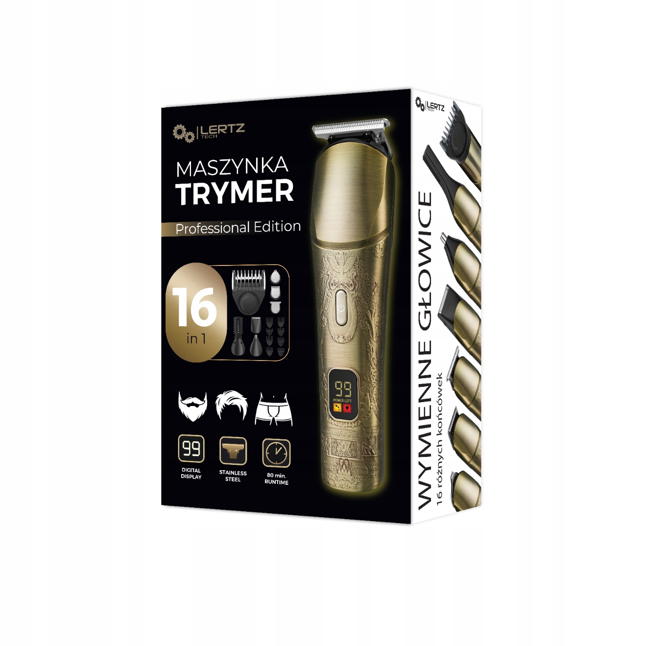 Maszynka Do Strzyżenia Włosów Do Brody Ciała 16W1- Trymer Do Nosa Golarka