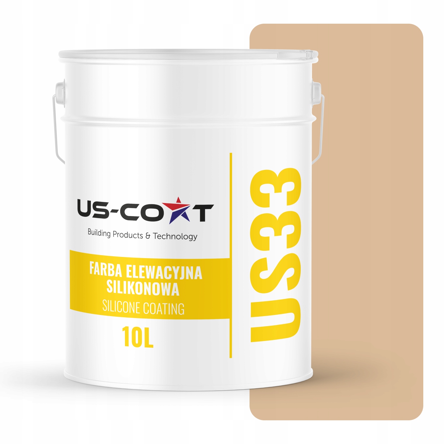Fasádna Silikónová Fasádna Farba Béžová F445 Uv 10L Výrobca