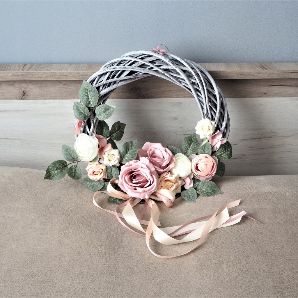 DUŻY Ekskluzywny WIANEK na drzwi WIOSENNY wieniec Marka Peonia Handmade