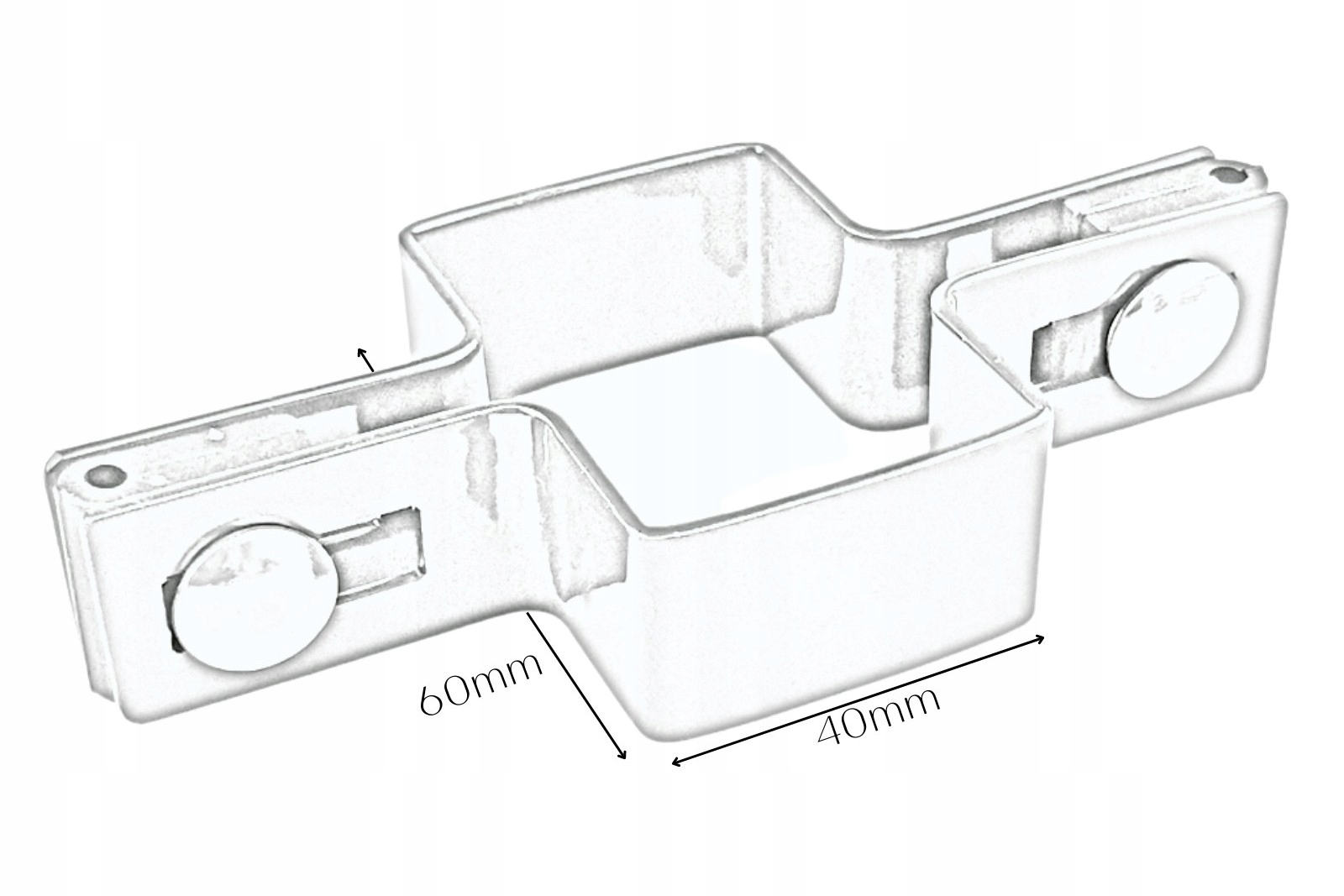 Obejma słupka 60x40 pośrednia antracyt komplet Kod producenta OB-003